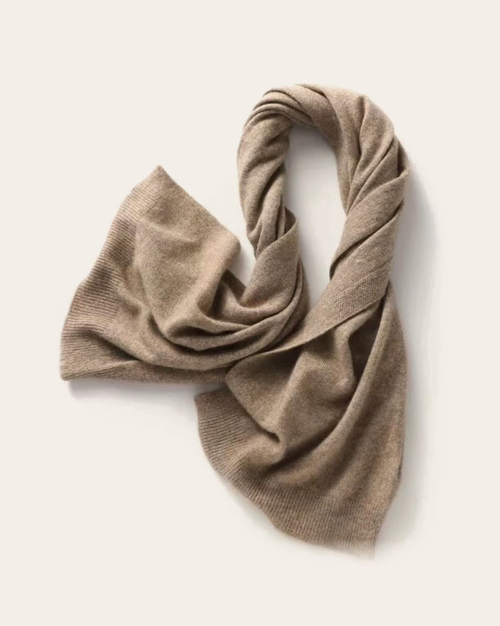 The Mabel Knit Wrap looped as a scarf