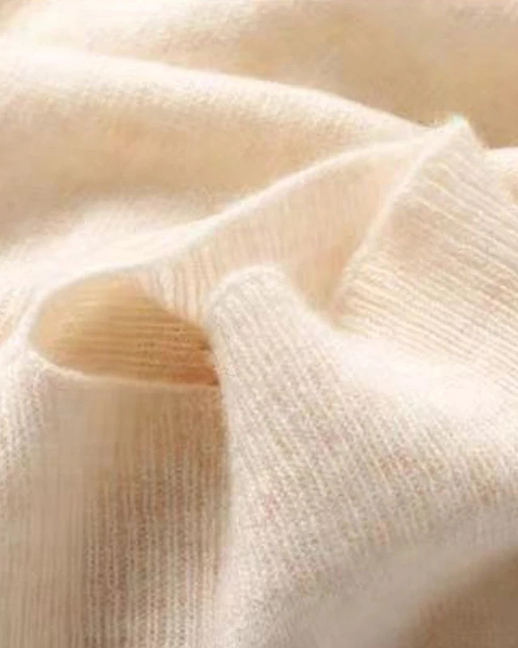Close-up of the soft oatmeal knit