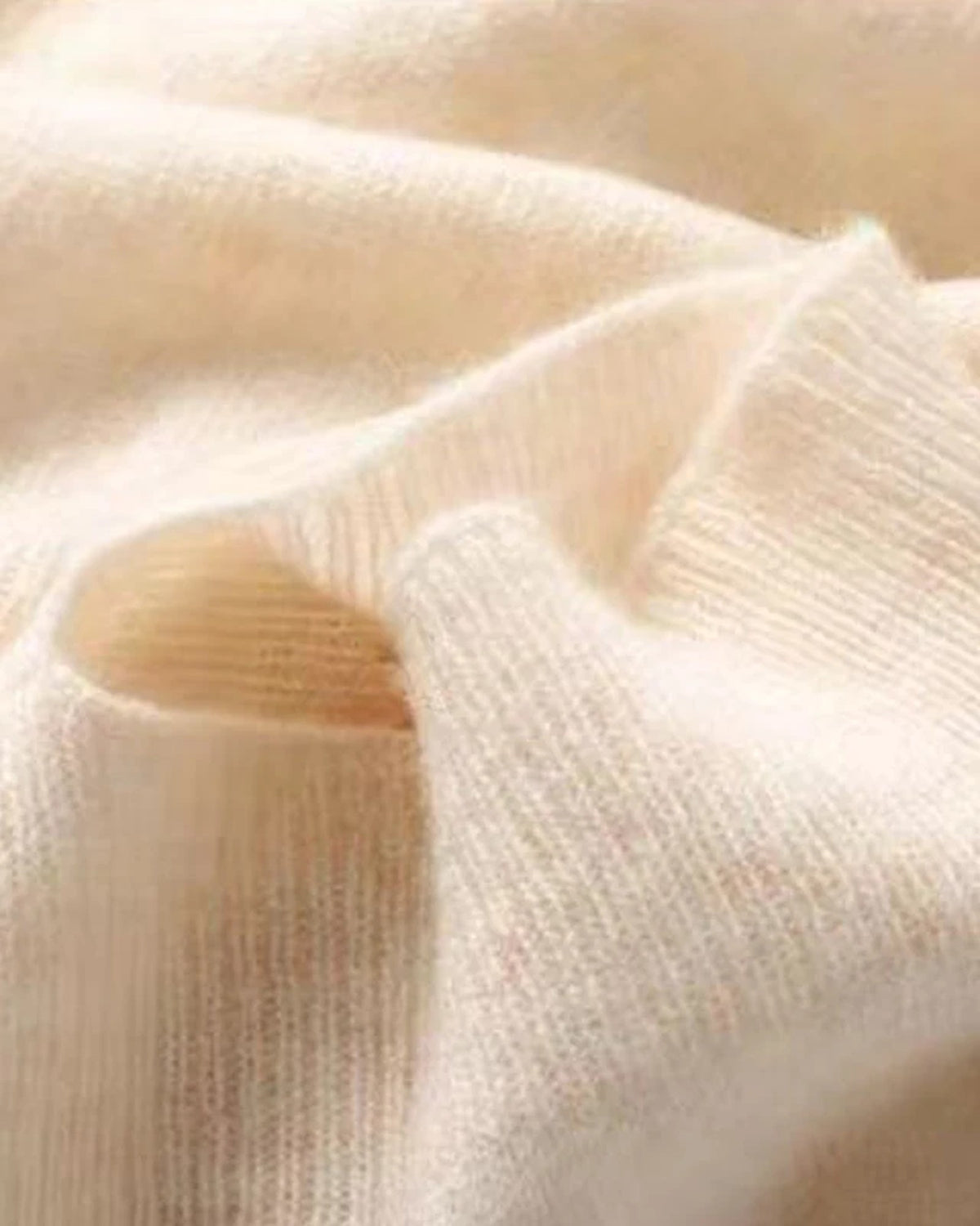 Close-up of the soft oatmeal knit