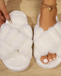 The Daisy Cross-Strap Slipper in Cream