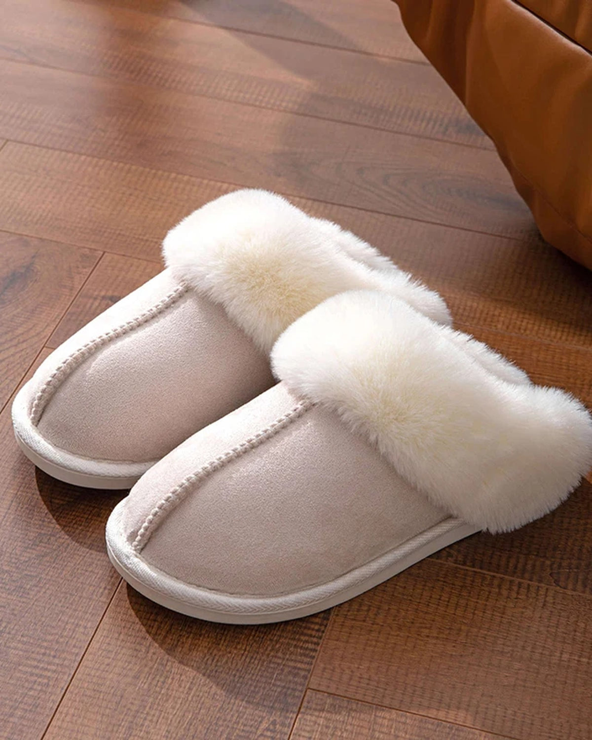 The Nell Faux Suede Scuff in Sand